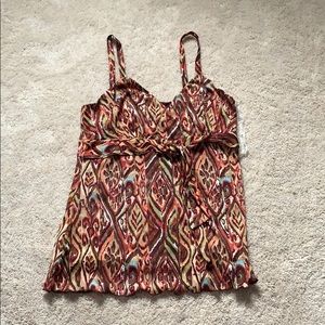 INC Tank Top. Brown. Sz L